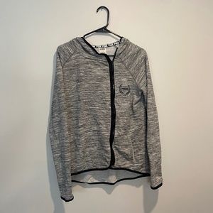 Victoria's Secret Pink speckled gray hooded zip-up